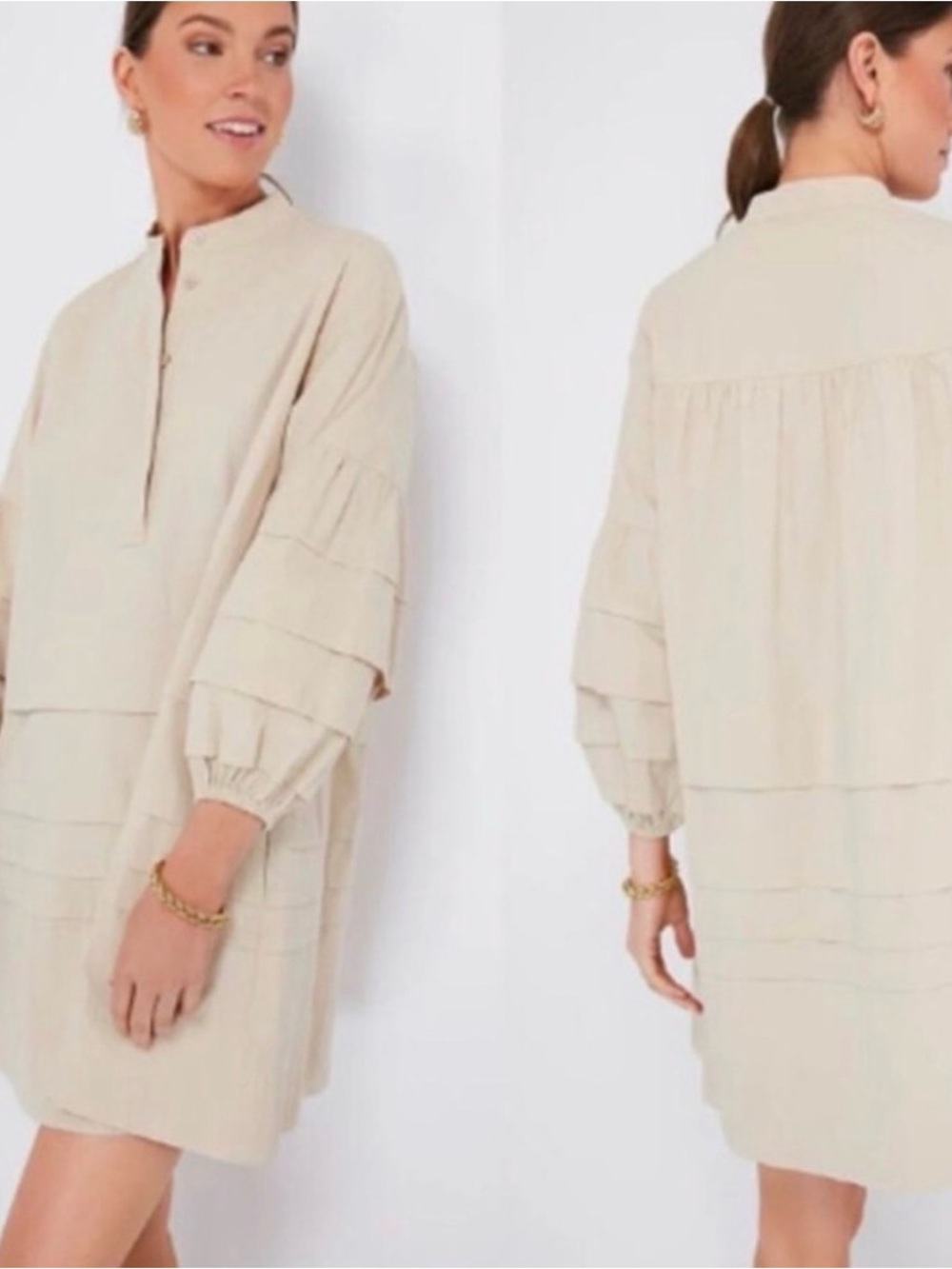 Tuckernuck Pomander Place Chelsea Dress Puff Long Sleeve